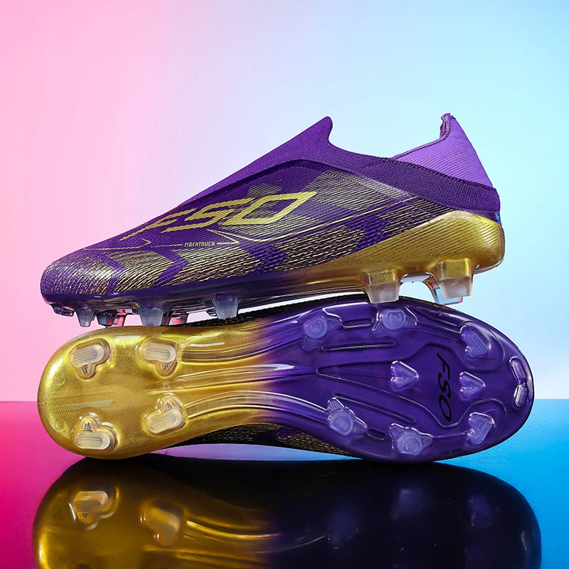 Nouvelles chaussures de football pour hommes, baskets de match, crampons de gazon antidérapants de haute qualité, chaussures de football d'extérieur pour garçons, chaussures de football montantes légères