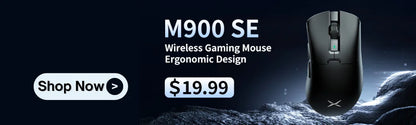 Delux M900PRO Versione ultraleggera Mouse gaming wireless ergonomico 1K/8K Polling Rate 50g PAW3395 per gamer PC destrorsi con mano grande