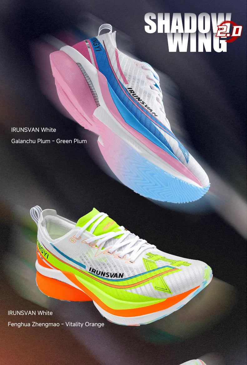 IRUNSVAN Men's Full-Palm Carbon Plate Marathon Road Running Shoes With Quick Rebound And Full Power Sports Shoes