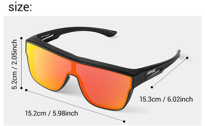 Kapvoe Fitover Sunglasses Fit Over Sunglasses Polarized Lens Wear Over Prescription Eyeglasses UV Protection Men Women