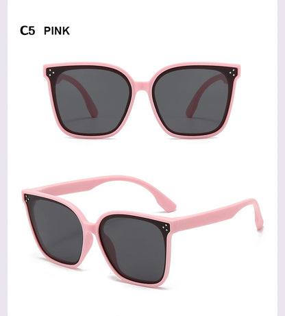 Children's Sunglasses Large Frame Fashionable Sunshade Anti-ultraviolet Silicone Polarized Children's Glasses 23048 23048