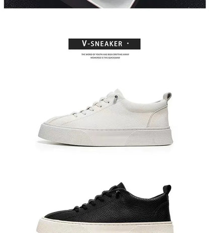 Zapatillas deportivas para hombre, calzado informal, zapatos planos para hombre, zapatillas ligeras de cuero sintético (PU), calzado transpirable, zapatillas deportivas blancas para hombre
