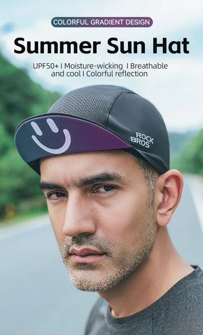Casquette de cyclisme d'été ROCKBROS avec visière, protection solaire, respirante et à séchage rapide – Casquette de cyclisme pour les sports de plein air, la pêche et le cyclisme