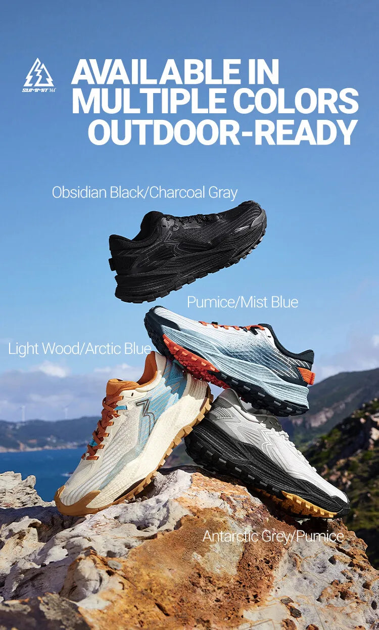 361 Degrees WUXIA 2 Running Shoes, Light Breathable Cushioning, Non-Slip Soft Outdoor Hiking Versatile Sneakers Male 672542201