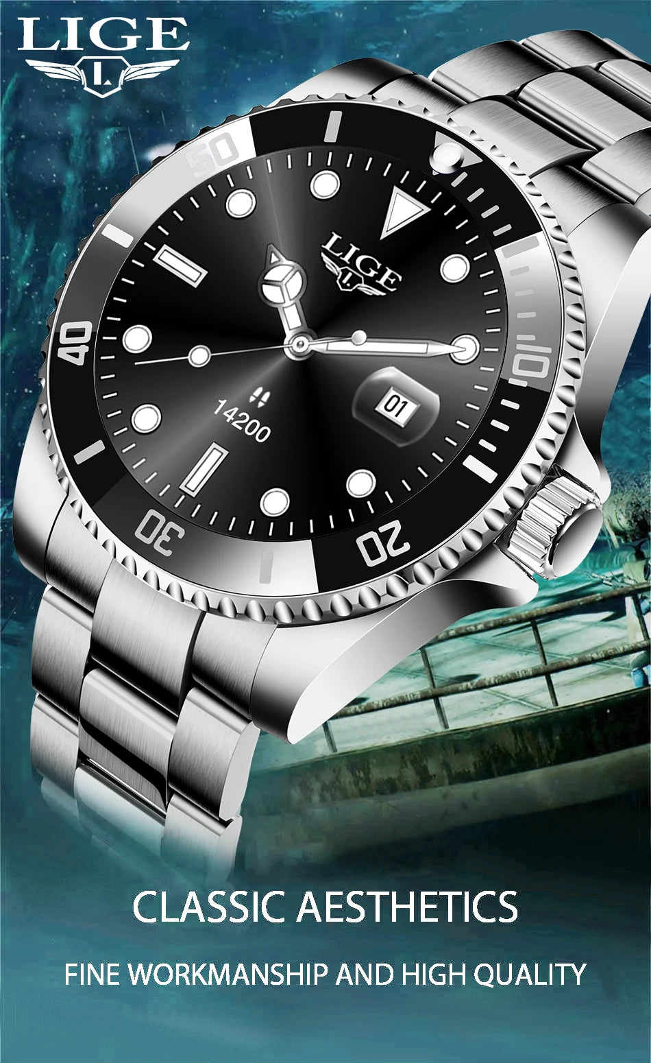 LIGE 2026 Business Smart Watch Men IP68 Waterproof Bluetooth call Sport Men Watches 1.27"HD Screen Health Monitor New Smartwatch
