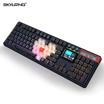 Teclado Mecânico Sem Fios SKYLOONG GK104 Pro 100% Personalizado com Switch Hot-Swap de Baixo Ruído para PC Gaming e Acessórios de Escritório