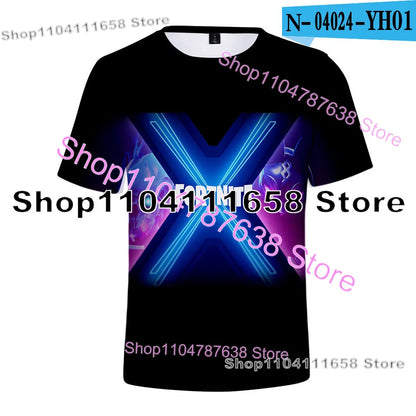 T-shirt de verão Raven Ultima Knight F-Fortnite, t-shirt masculina com estampado 3D Banana Peely, tops de jogo Battle Royale, presentes de aniversário