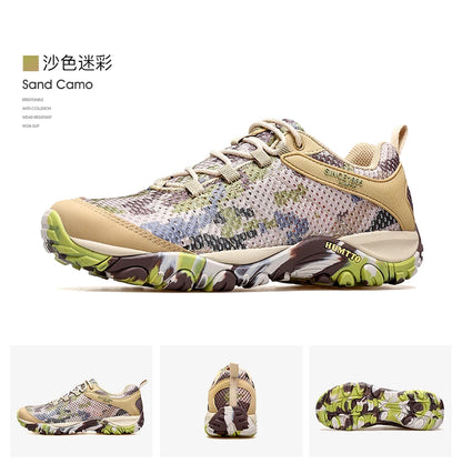 HUMTTO Hiking Shoes Men Breathable Outdoor Sports Climbing Shoes Hunting Shoes Women Trekking Sneakers Ankle Boots Tactical Shoe