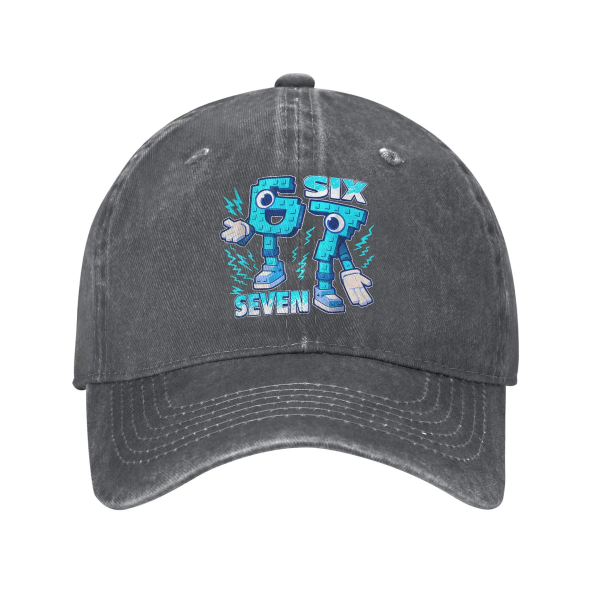 Zabawna czapka z daszkiem „Funny Meme 67 Six Seven 6 7 Italian Brainrot” – czapka baseballowa na słońce i uprawianie sportów na świeżym powietrzu, wykończona w stylu „trucker”, męska, klasyczny design