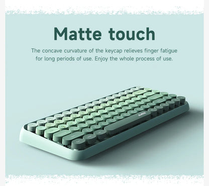 Tastiera wireless Ajazz 308I 18/84 tasti con keycap rotondi, tastiera Bluetooth portatile 2.4GHz con tastierino numerico per tablet, laptop e Android