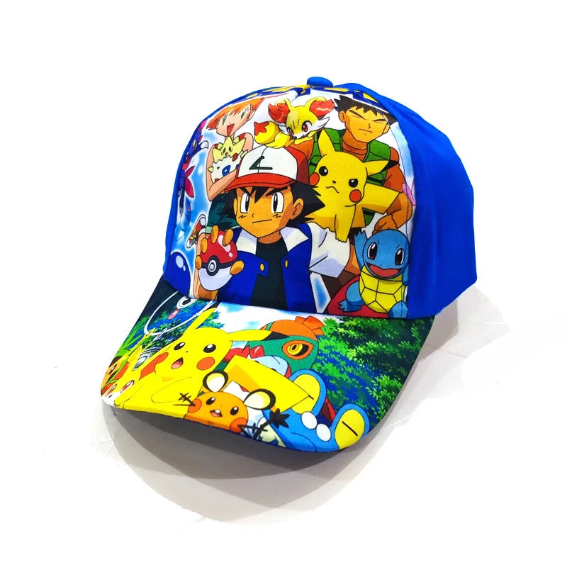 Animuotų „Pokemon“ beisbolo kepurė su Pikachu, reguliuojama „Pokemon“ cosplay, hip-hop stiliaus kepurė vaikams, mergaitėms ir berniukams, anime figūrėlės, žaislai, dovanos vaikams