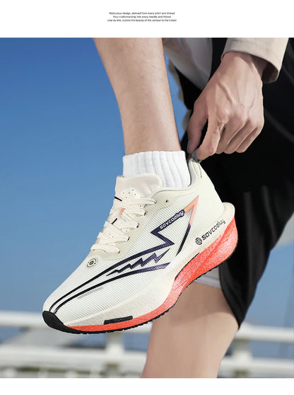 Ténis de corrida 2026 com placa de carbono para maratona, desportivos para homem, respiráveis, leves, confortáveis para mulher, atléticos, antiderrapantes e casuais, novidade