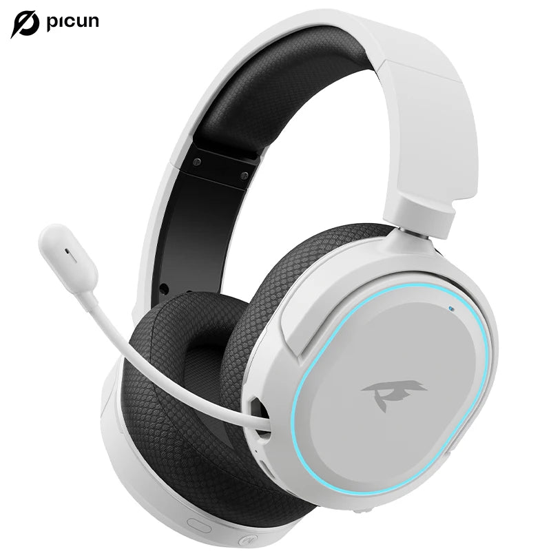 Auscultadores Gaming Sem Fios Picun G2 Bluetooth 5.3 – Som Surround 7.1, Microfone ENC, Bateria de 100H, Auscultadores de Baixa Latência para PC, PS5, PS4, Switch e Mobile
