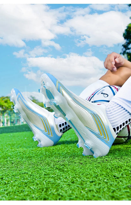 Nouvelles chaussures de football pour hommes TF/FG, chaussures de football professionnelles de haute qualité, chaussures de futsal unisexes pour femmes, vente chaude, crampons ultralégers, baskets.