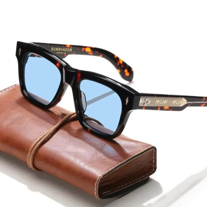 Fashion Design Handmade Square Acetate Sunglasses For Men Women Classic Sunglasses outdoor UV400 Protection Logo Customization