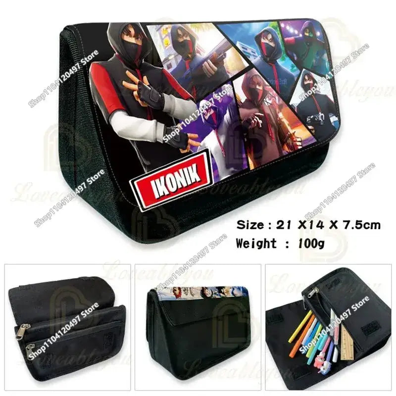 Fortnite Student Pencil Case Large Capacity Pencil Case Kids Toys Pen Bag School Supplies Stationery Pouch Boys Game Gifts