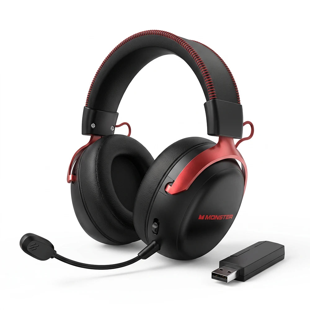 Casque de jeu sans fil Monster AirStar GH04, son surround 7.1 quad-mode, casque de jeu pour e-sport pour PC/PS4/PS5/Switch