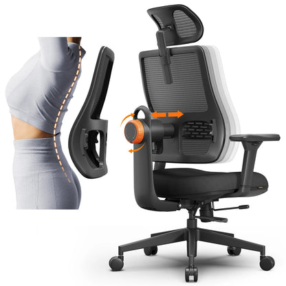 NEWTRAL MAGICH003 Ergonomic Office Chair,Adaptive Lower Back Support Gamer Chair,Adjustable Headrest Seat Depth Office Chair