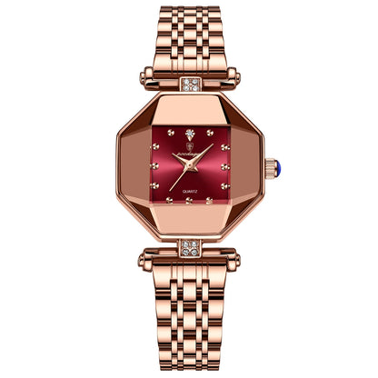 POEDAGAR Luxury Brand Women Watch Stainless Stain Waterproof Quartz Watches For Woman Fashion Simple Rose Gold Ladies Watch Gift