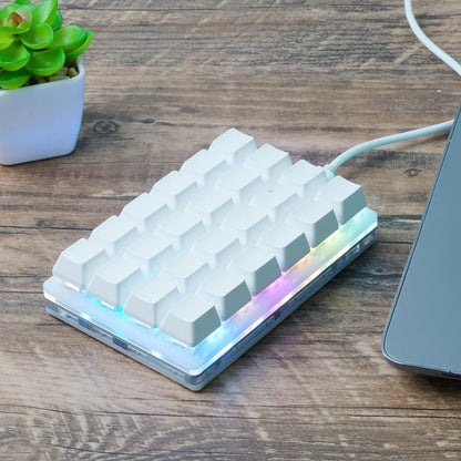Mini-USB Custom Mechanische Tastatur mit 24 Tasten, Schwarz/Weiß, Gaming-Tastatur, Sayo-Gerät, programmierbares Shortcut-Keypad mit Makrotasten