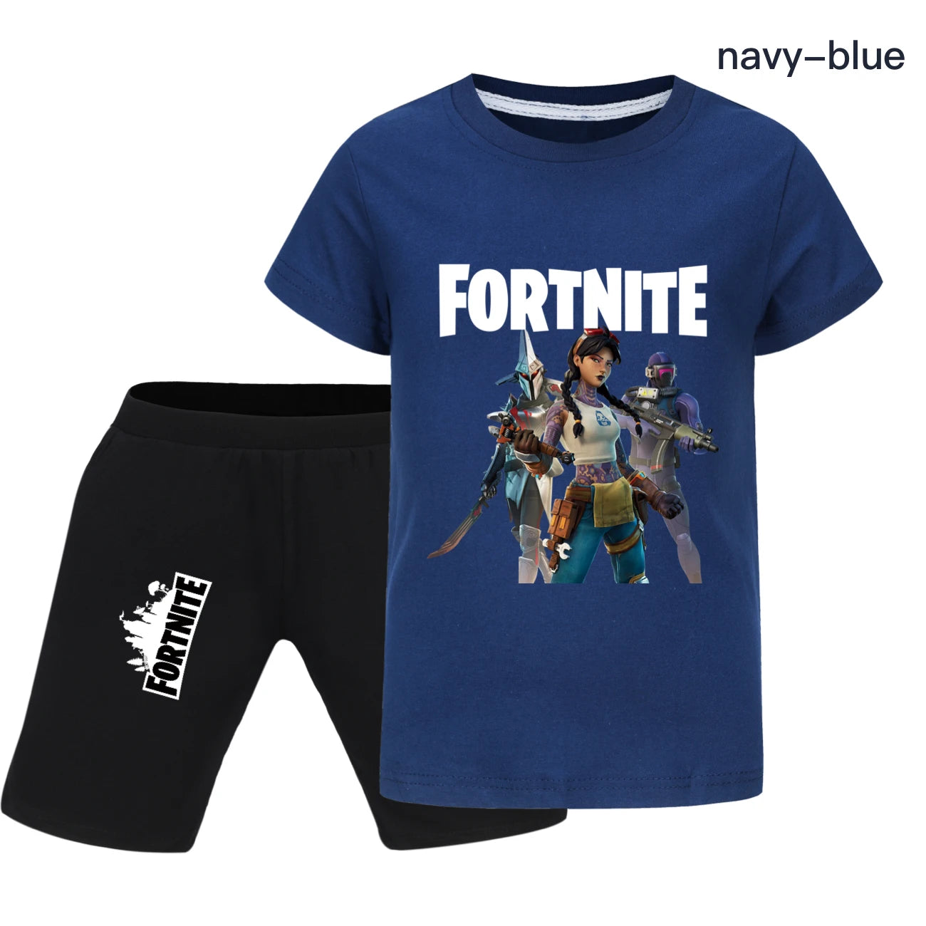Fortnite Summer Kids Cartoon T-shirts Shorts Two-piece Set Baby Boys Tracksuit Girls Outfits505
