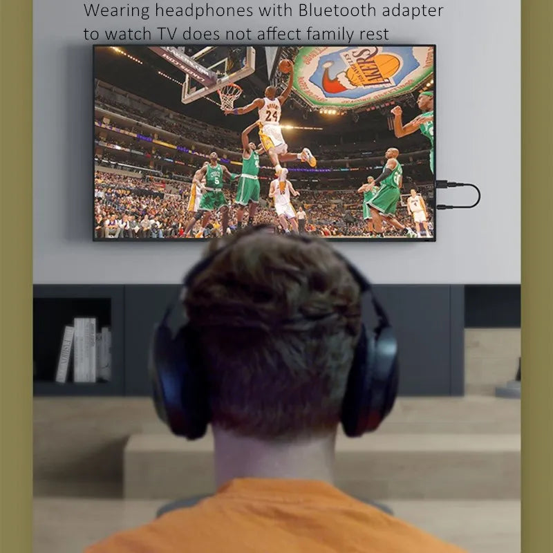 Casque Bluetooth sans fil avec micro, adaptateur USB, suppression du bruit, stéréo, pliable, basses puissantes pour TV