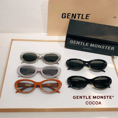 GENTLE MONSTER COCOA Luxury Leisure Men Sunglasses Trendy Acetate Frame Uv400 Classical Vintage Women Eyeglasses Random Case