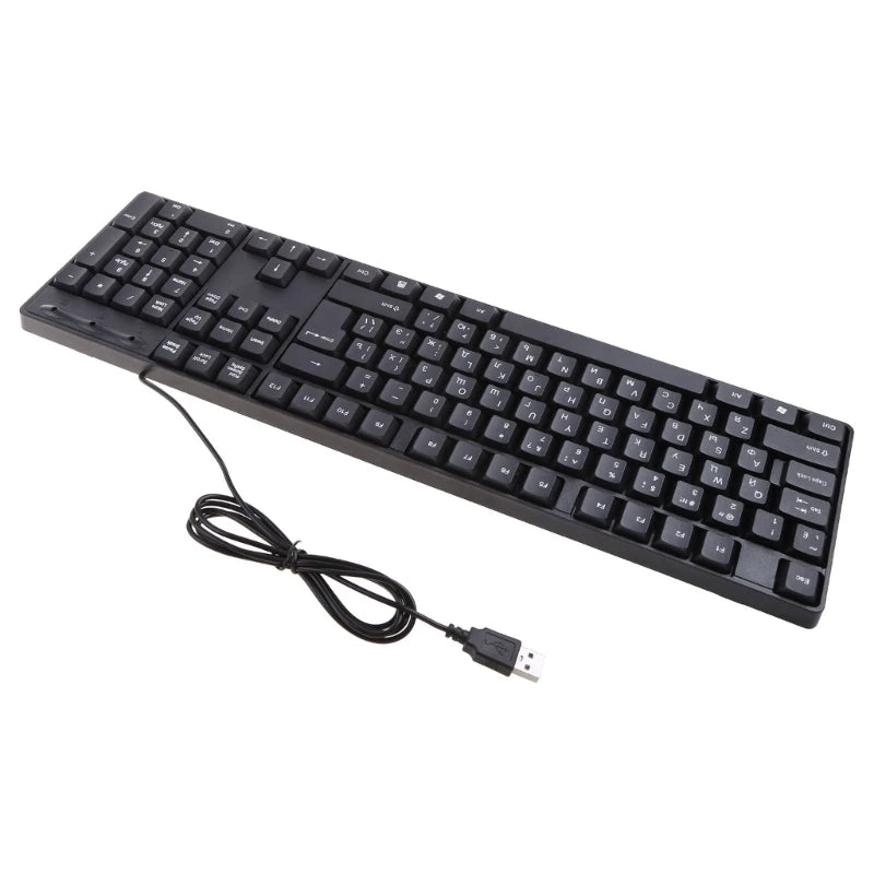 Ergonomische USB-PC-Computertastatur, russische Tastatur / englische Tastatur, Dropshipping