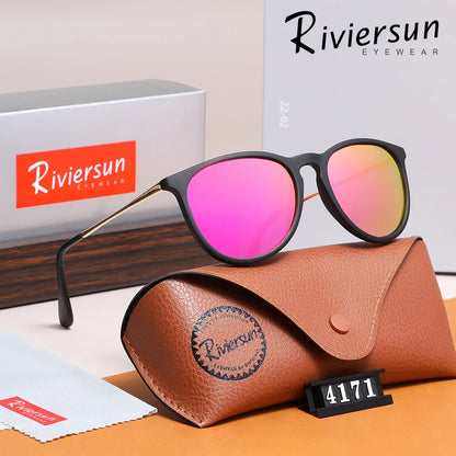 Trendy Cat Eyes Frame Polarized Sunglasses Alloy Design UV400 Travel Glasses For Women Men Driving Eyewear