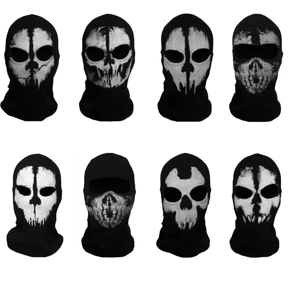 Unisex Ghost Print Skull Motorcycle Face Mask War Game Call Of Duty MWII 2022 COD Ghost Simon Riley Balaclava Mask For Adult