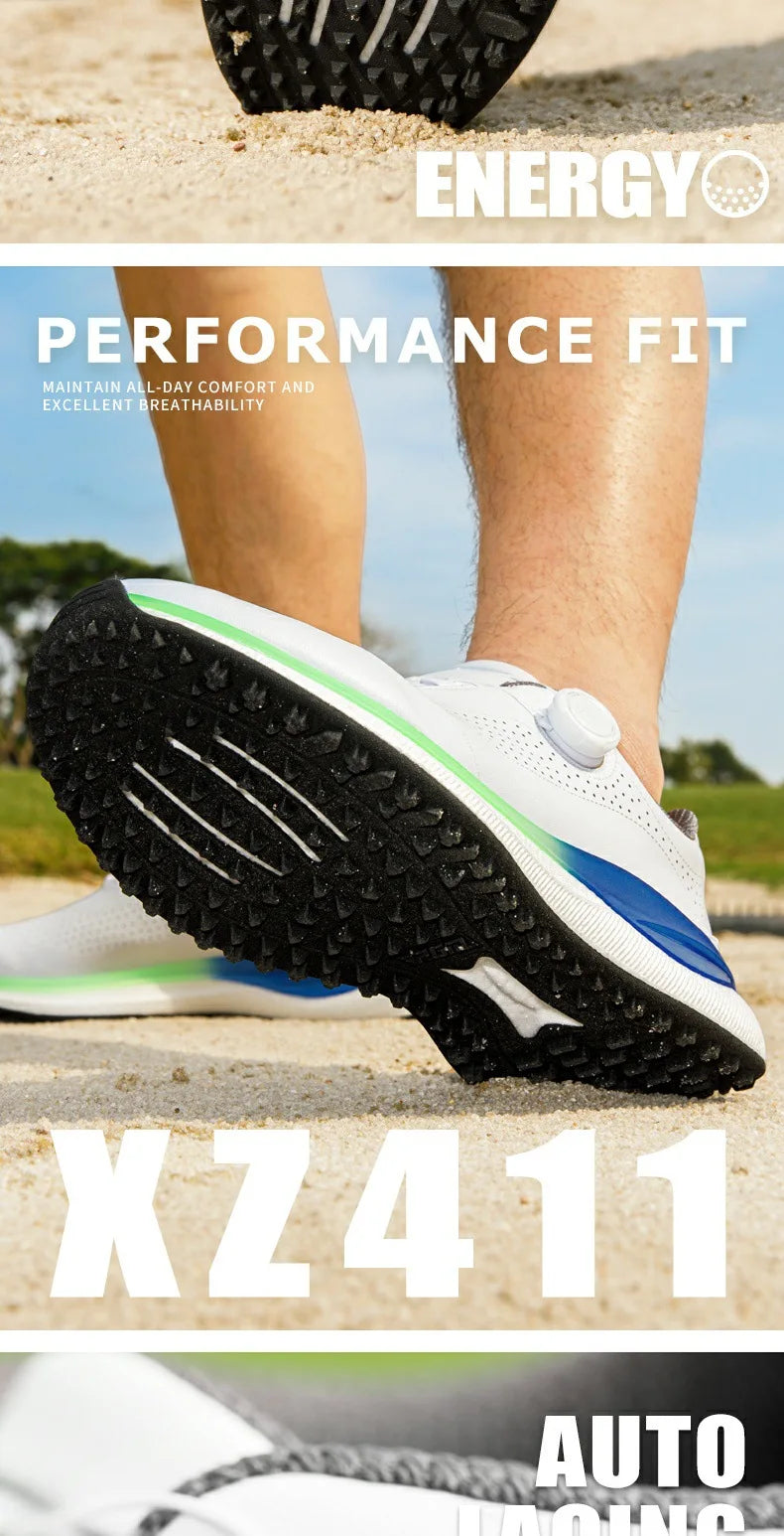 PGM muške sportske tenisice za golf Super Soft Popcorn midsole Knob Lace, protuklizne, prozračne golf cipele