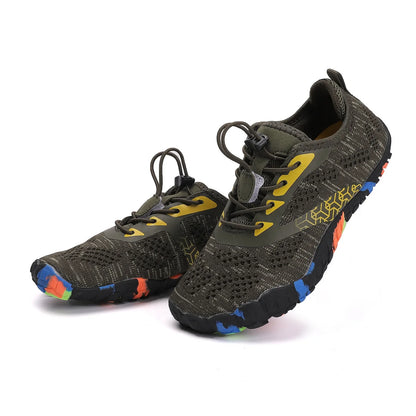 New Children's Aqua Shoes Women Colorful Walking Sports Upstream Wading Sneakers Breathable Mesh Five Fingers Swimming Water Shoes