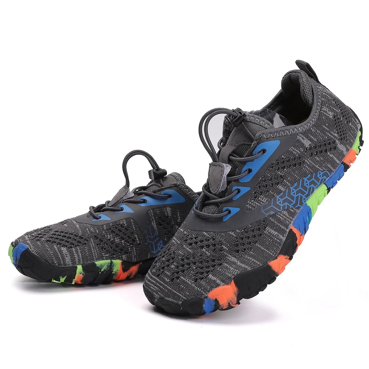 New Children's Aqua Shoes Women Colorful Walking Sports Upstream Wading Sneakers Breathable Mesh Five Fingers Swimming Water Shoes