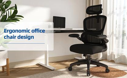 Daccormax office chair ergonomic,Desk chair,150kg capacity, adjustable headrest and armrests, Computer chair with lumbar support