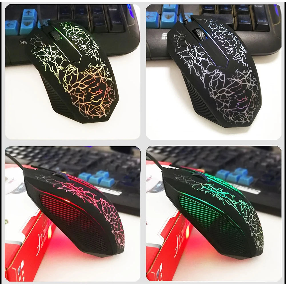 2400 DPI USB Wired Mouse Gaming Mouse LED Backlit Professional Gamer Mice Ergonomic Computer Mouse for PC Laptop Macbook