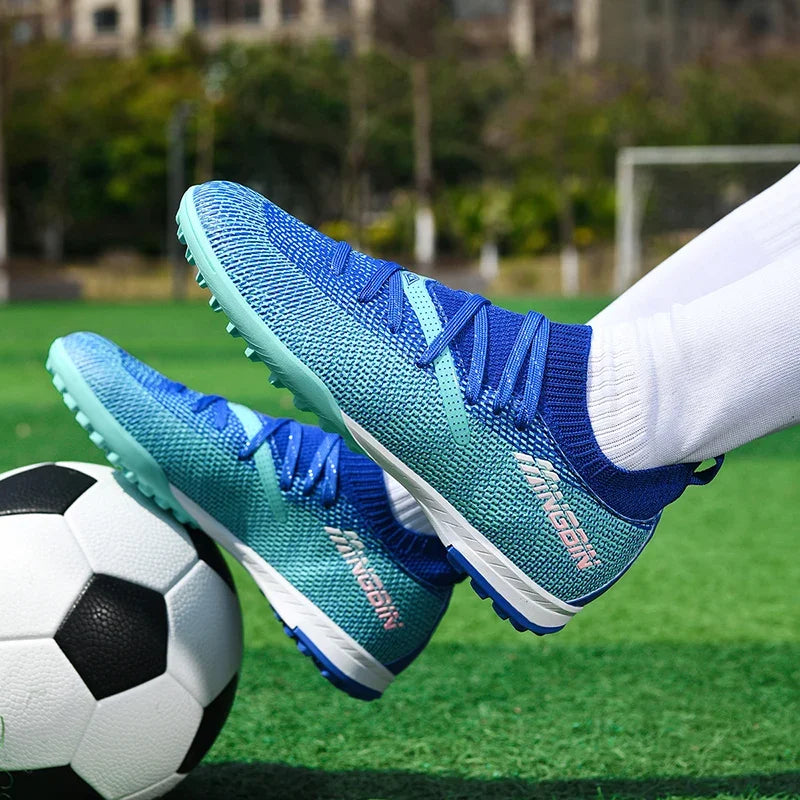 Men Turf Soccer Shoes Cleats Professional Football Boots Breathable Mesh Youth Soccer Anti Skid Male Sneakers Society Chuteira