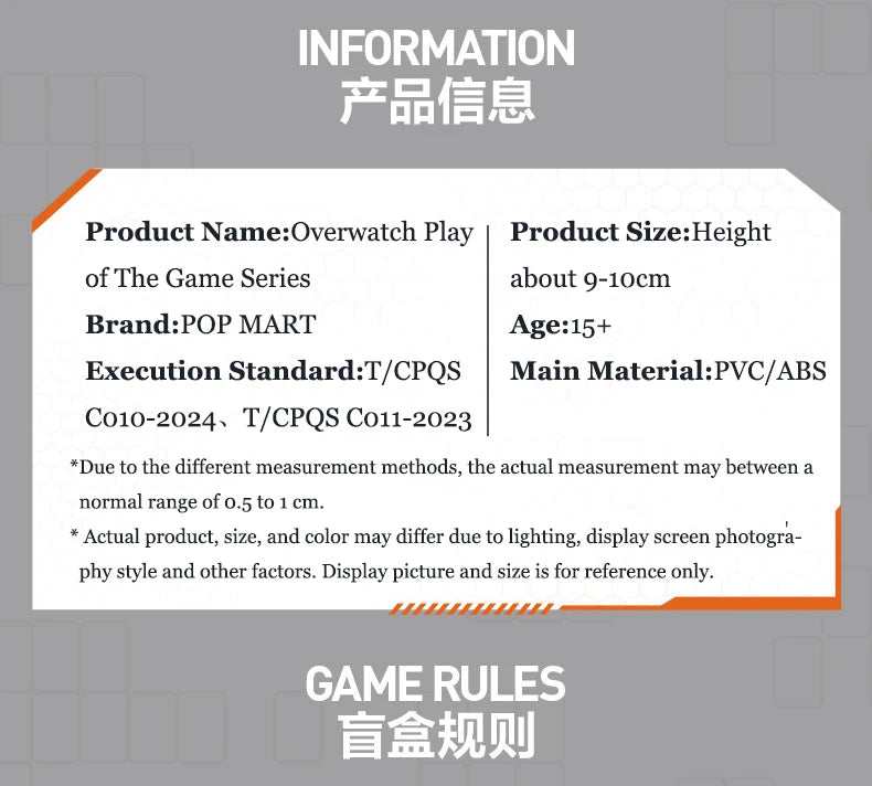 POP MART Overwatch Play of The Game Series Blind Box originale, Mystery Box a sorpresa, graziose action figure anime, ornamenti e statuette