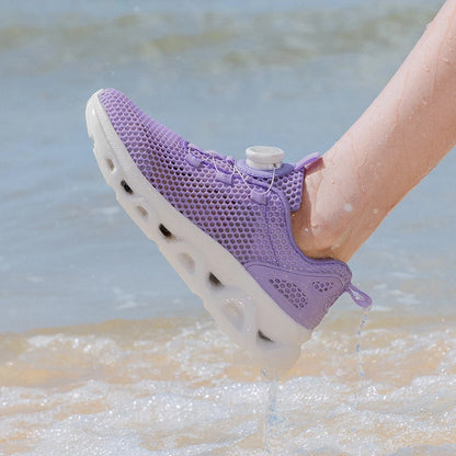 Unisex sneldrogende barefoot-waterschoenen voor watersporten in de buitenlucht, riviertrekking, wandelen langs beekjes, varen; lichtgewicht met draaibare gesp