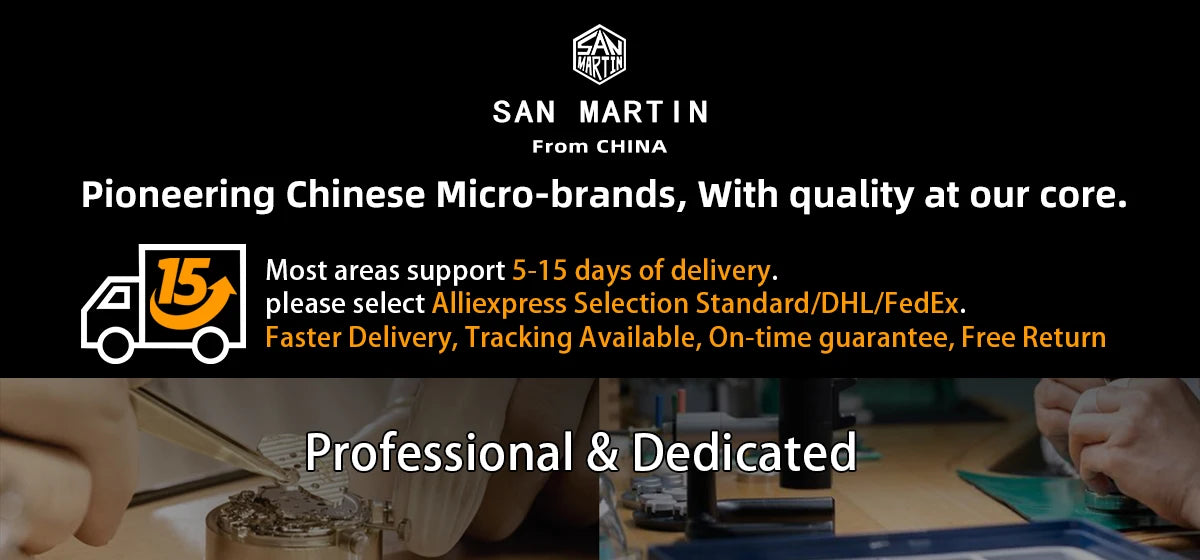 San Martin 39mm Miyota 9132 Power Reserve Display Men Luxury Sport Watch Automatic Mechanical Waterproof Original Design SN0144