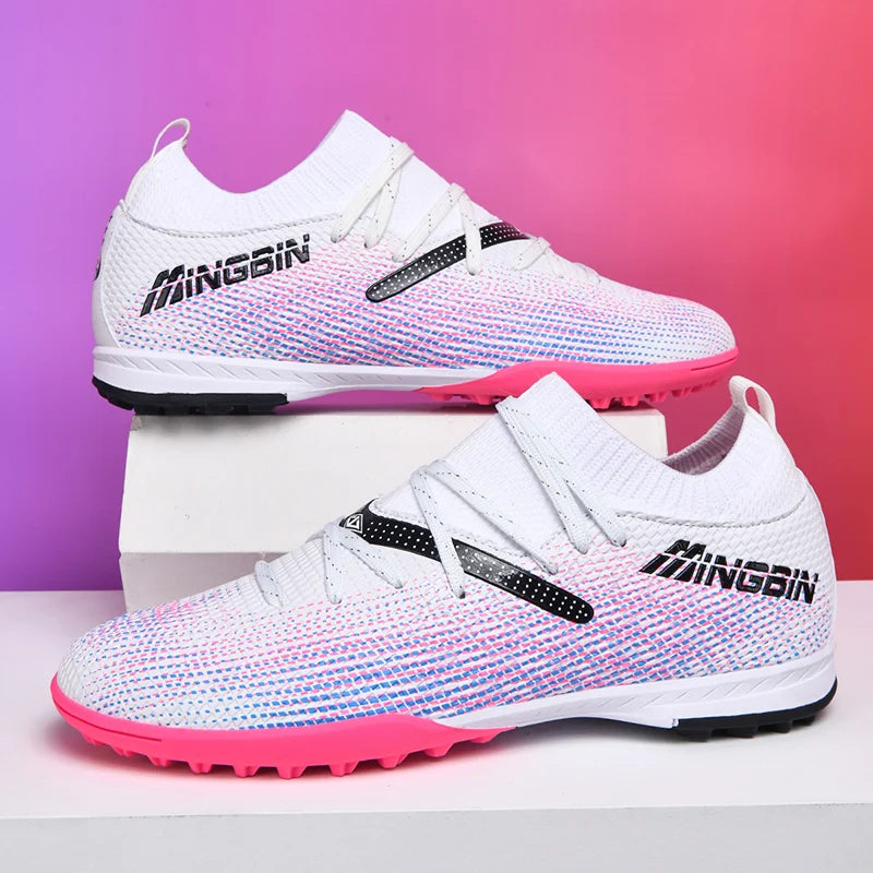Men Turf Soccer Shoes Cleats Professional Football Boots Breathable Mesh Youth Soccer Anti Skid Male Sneakers Society Chuteira