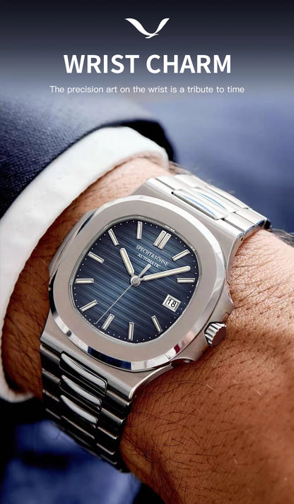 Specht&Sohne 2025 Nuevo reloj clásico de lujo para hombre, reloj automático para hombre en acero inoxidable con zafiro, 8215 reloj de pulsera mecánico