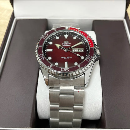 Orient Automatic Diver Watch Men 200M Waterproof Multi-Color Dial Stainless Steel Wristwatch