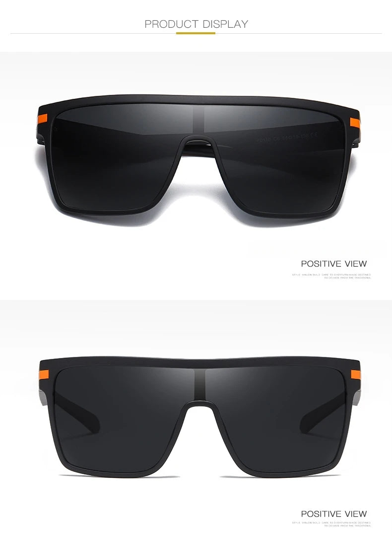 Oversized Square Fashion Sunglasses Monolithic UV400 Lens for Driving Vacation Daily Unisex Retro Shield Classic Elegance