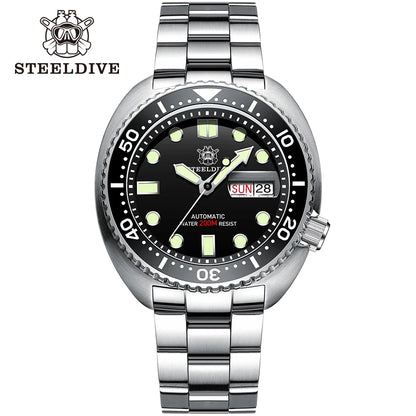 STEELDIVE Brand Classic Design SD1972 45mm Case Ceramic Bezel Sapphire Glass NH36 Automatic Movement Day and Date Sports Watches