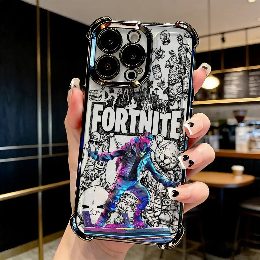 Popular Game FortniteS Plating Phone Case For Samsung A37, A57, A07, A36, A16, A35, A55, A25, A26, A05s, A15, A54, A34, A24, A14, A05, A04 4G 5G