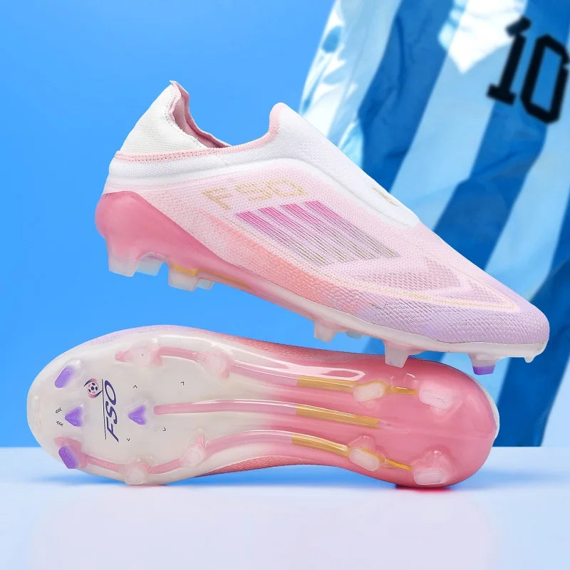 Nouvelles chaussures de football pour hommes, crampons longs antidérapants pour adultes, chaussures de sport pour garçons, crampons d'entraînement en plein air, respirantes et confortables