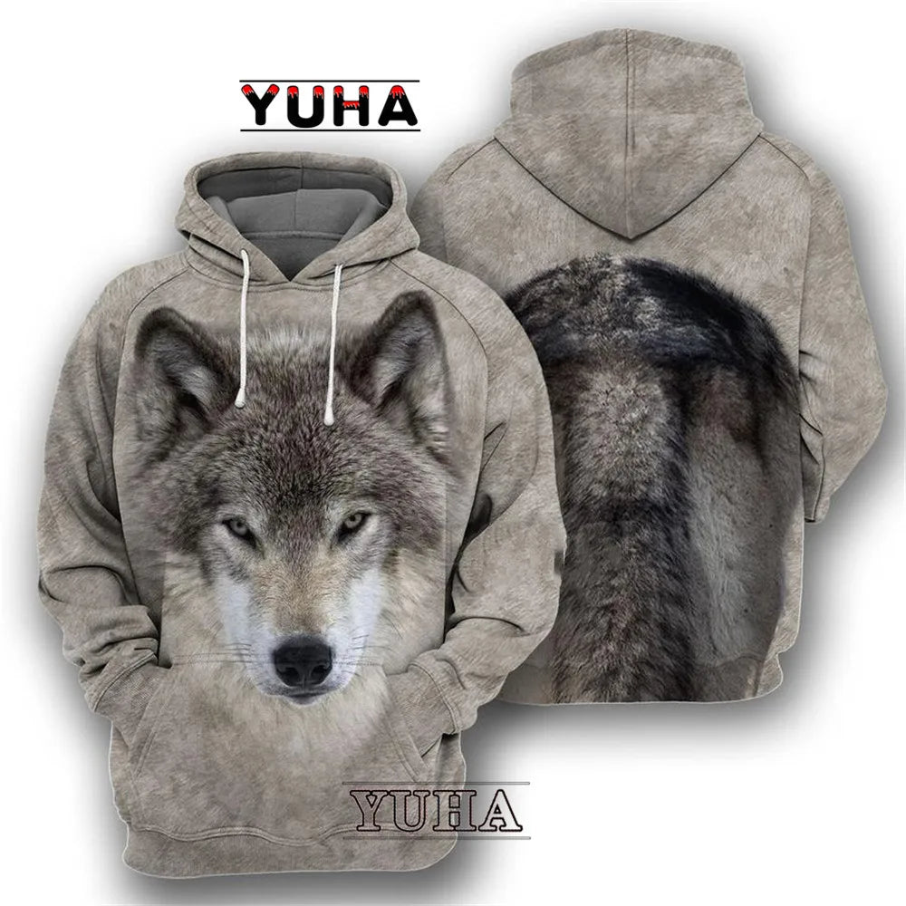 Felpa con cappuccio e felpa da uomo unisex casual autunnale New Wolf Tattoo Vegvisir nero bianco 3D con stampa integrale