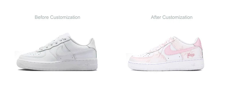 Baskets personnalisées Nike Air Force 1 Low Heartbeat Reflection : baskets déconstructives à dégradé avec détails en relief en forme de ruban, pour femme