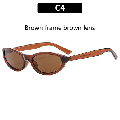 BOYSEEN Men's Hip Hop Style Sunglasses Narrow Frame Orange Eyewear UV400 Travel Beach Sunglasses U400