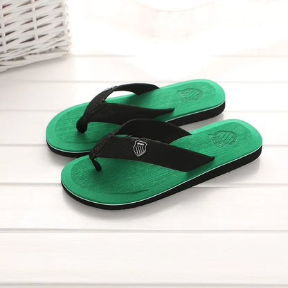 Pantoufles d'intérieur décontractées pour hommes, tongs, sandales de plage, diapositives plates coordonnantes, chaussures de maison, été